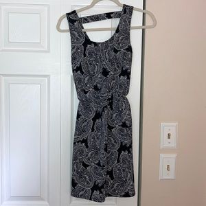 Paisley Black and White Minidress Size S